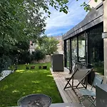 Glass And Wood Designer Villa With Garden In Centertown