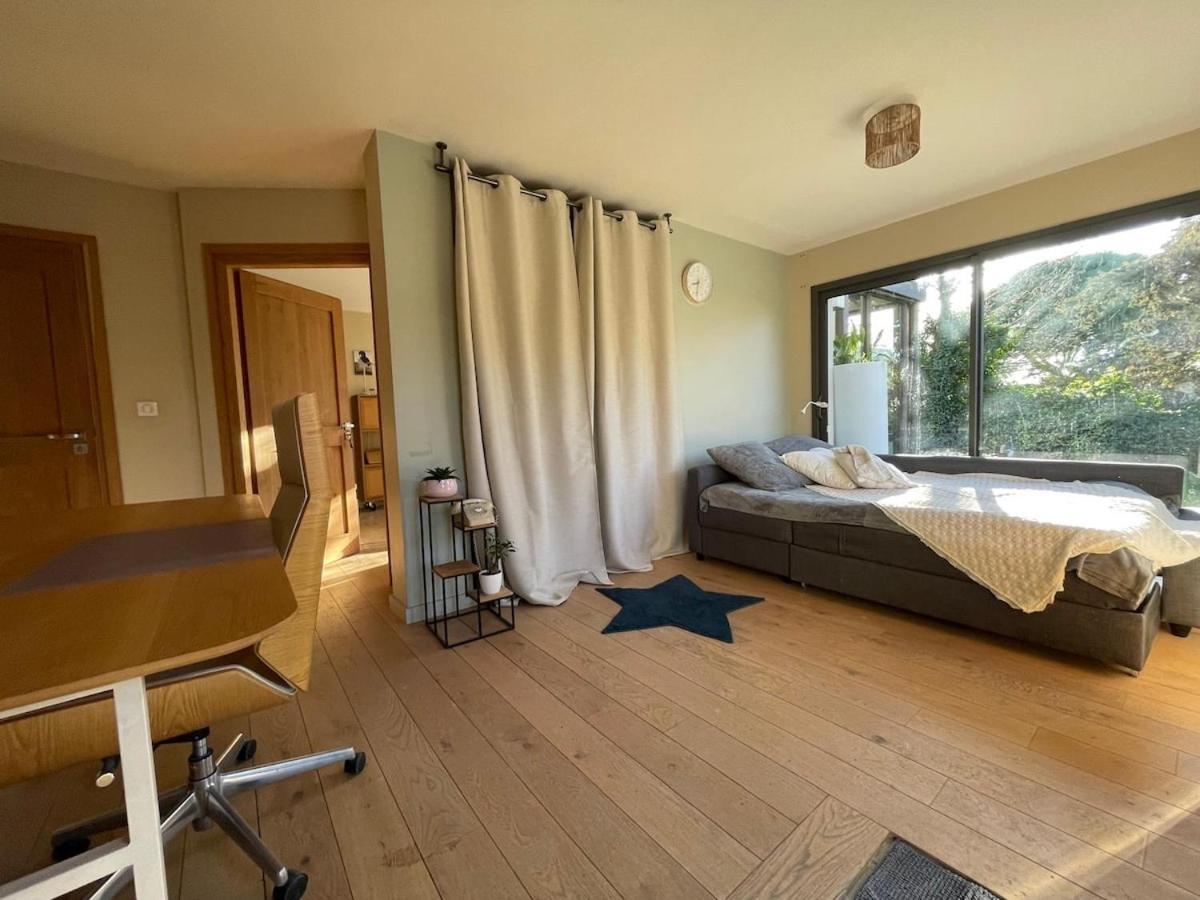 Glass And Wood Designer With Garden In Centertown